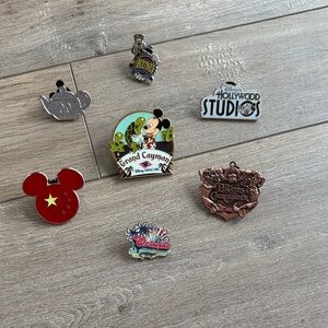 Disney Assorted Pin Collection - Red, Green, Silver